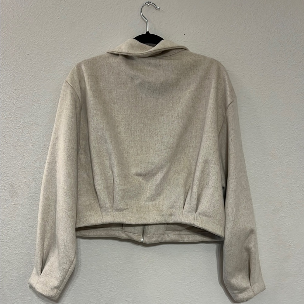 Zara Beige Zip-Up Jacket - Picture 4 of 5